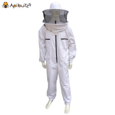 Apibuzz Sturdy Under Arm Zippered Bee Keeping Suit with Hat-Veil Combo
