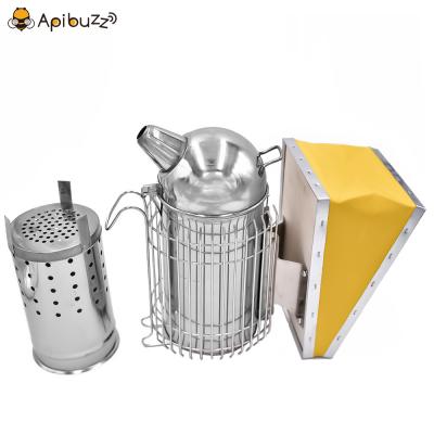Anti-Scald Type Stainless Steel Domed Top Bee Smoker with Inner Tank Small Size
