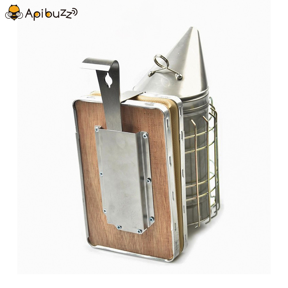Back-Slot Stainless Steel Honey Bee Hive Smoker with Bottom Support Apiculture Beekeeping Tool Supplies