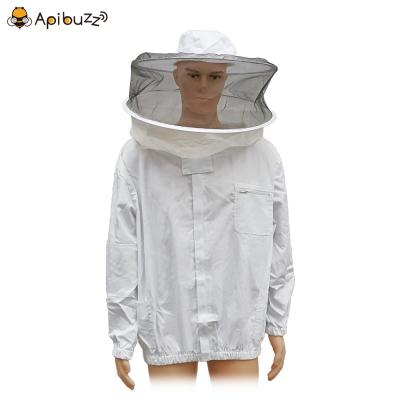 Apibuzz Thickened Type Honey Bee Keeping Jacket Clothing with Round Hat-Veil Apiculture Beekeeping Suit Tools Equipment Supplies