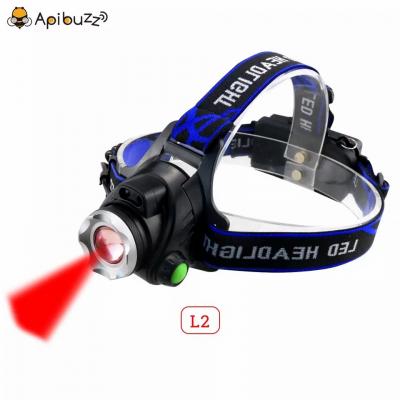 Ultra Bright L2 Led Headlamp Red Zoomable Motion Sensor Head Lamp Signal Head Light Bee Keeping Apiculture Beekeeping Equipment